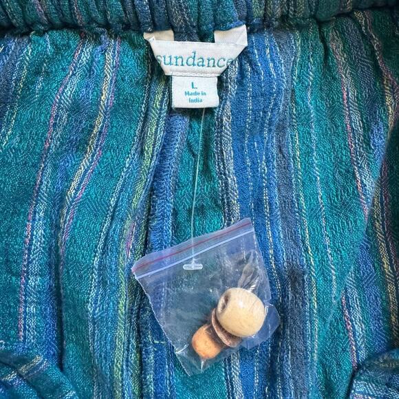 NWT Sundance Bakari Ocean Stripe Boho Drawstring Pull On Relaxed Pants Size L - Picture 7 of 7